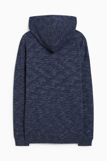 Heren - Sweatvest met capuchon - donkerblauw