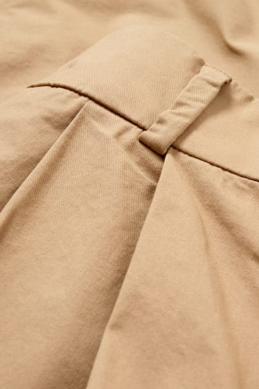 Mujer - Pantalón de tela - high waist - tapered fit - marrón claro
