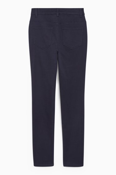 Damen - Stoffhose - High Waist - Slim Fit - dunkelblau