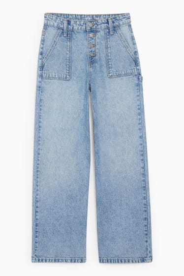 Kinder - Wide Leg Jeans - helljeansblau