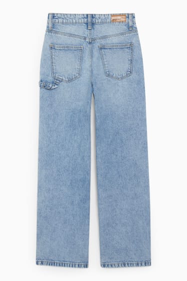 Kinderen - Wide leg jeans - jeanslichtblauw