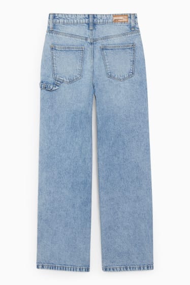 Kinder - Wide Leg Jeans - helljeansblau