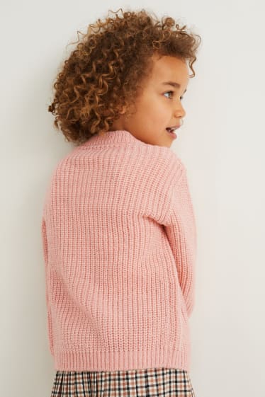 Bambine - Unicorno - set - maglia a maniche lunghe e cardigan - 2 pezzi - rosa