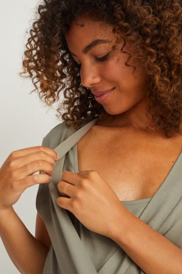 Donna - Top per allattamento - verde chiaro