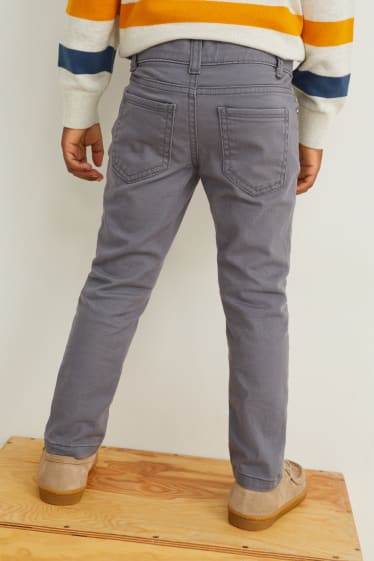 Kinder Jungen - Multipack 2er - Hose - Slim Fit - grau-melange