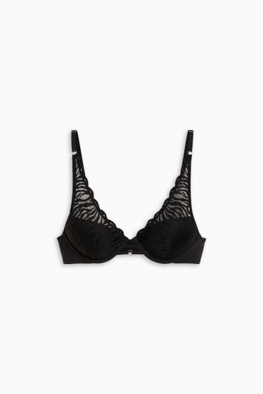 Femmes - Soutien-gorge à armature - DEMI - ampliforme - noir