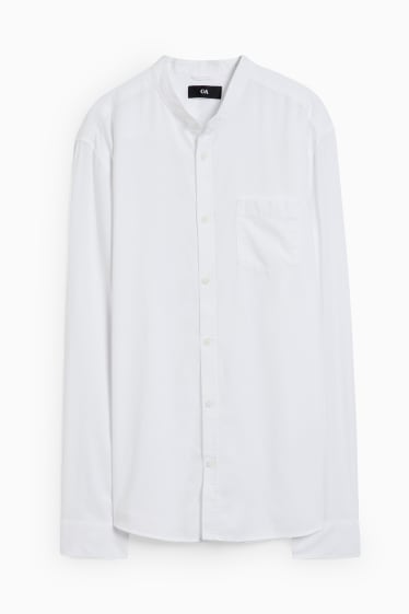 Home - Camisa - regular fit - coll mao - blanc
