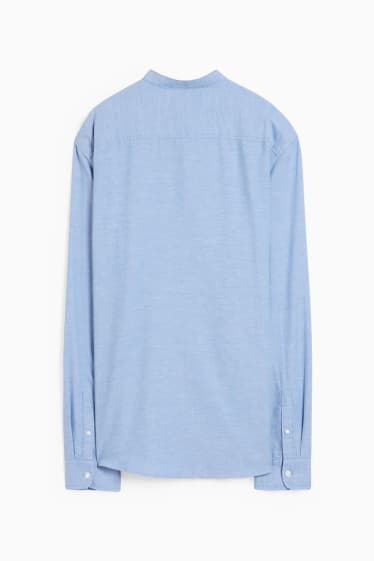 Home - Camisa - regular fit - coll mao - blau clar