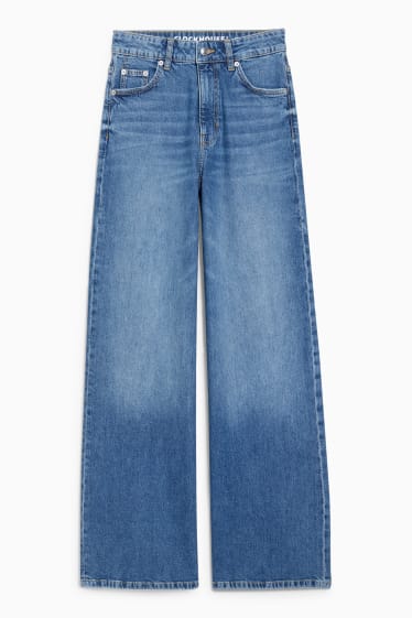 Mujer - CLOCKHOUSE - wide leg jeans - high waist - vaqueros - azul