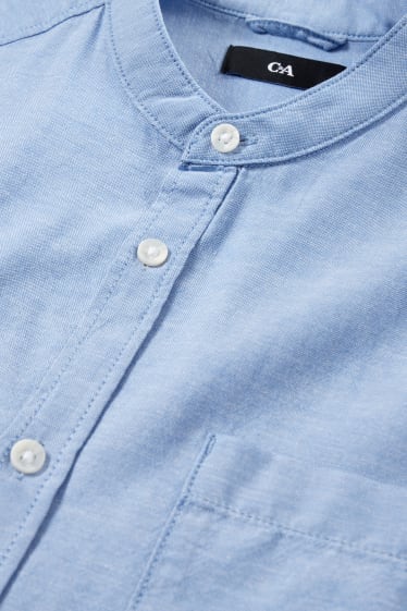 Home - Camisa - regular fit - coll mao - blau clar