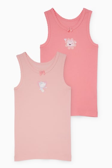 Kinder Mädchen - Multipack 2er - Peppa Wutz - Singlet - pink