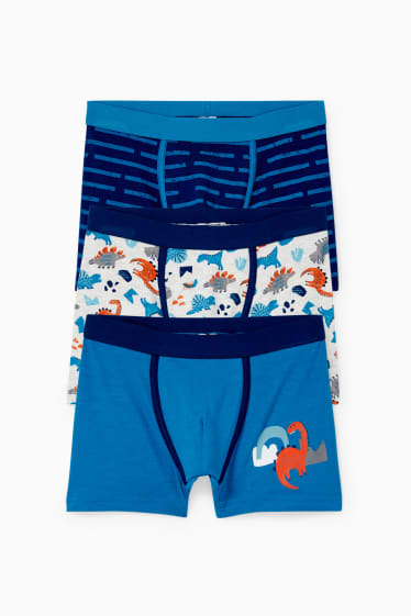 Enfants garçons - Lot de 3 - caleçons - bleu foncé