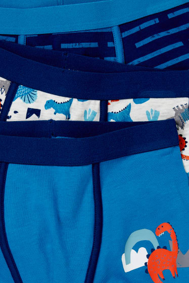 Enfants garçons - Lot de 3 - caleçons - bleu foncé