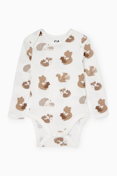 Unisex - Body neonati - bianco crema