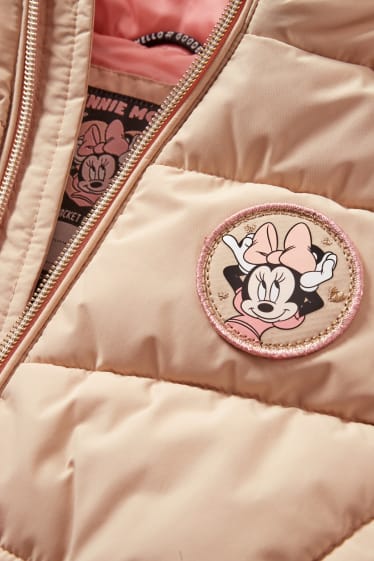 Nena - Minnie Mouse - armilla embuatada llarga amb caputxa - beix clar