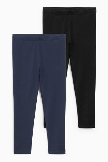 Enfants filles - Lot de 2 - leggings - noir