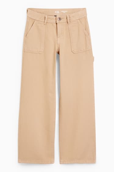 Enfants - Wide leg jean - beige