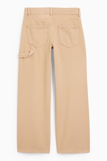 Children - Wide leg jeans - beige