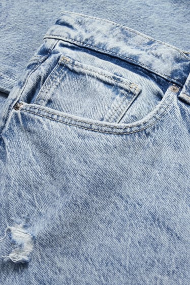 Femei - Mom jeans - talie înaltă - LYCRA® - denim-albastru deschis