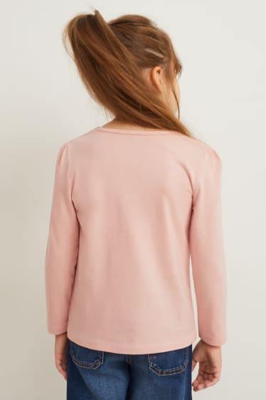 Niños - Pack de 2 - camisetas de manga larga - rosa