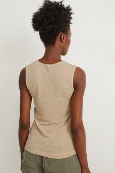 Donna - Top in maglia - beige chiaro