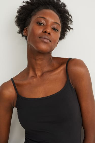 Femmes - Lot de 2 - caracos basiques - noir / noir
