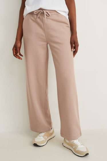 Donna - Pantaloni sportive basic - beige