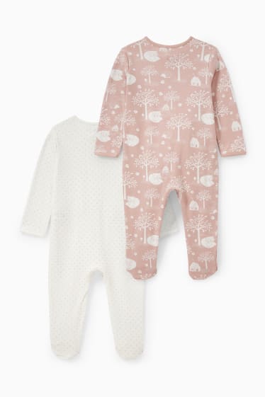 Baby: meisjes - Set van 2 - babypyjama - roze
