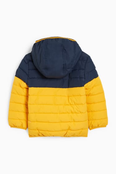 Children - Quilted jacket with hood - yellow