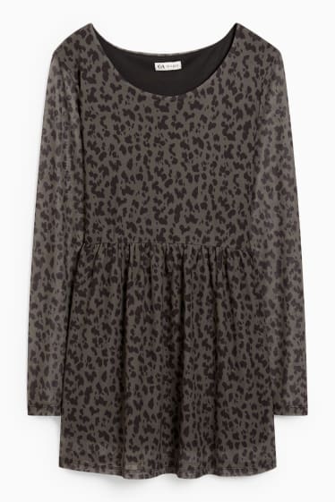 Dames - Zwangerschapsblouse - met patroon - donkergroen / zwart
