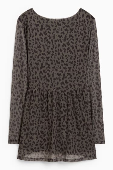 Dames - Zwangerschapsblouse - met patroon - donkergroen / zwart