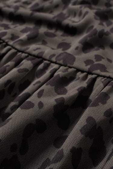 Dames - Zwangerschapsblouse - met patroon - donkergroen / zwart