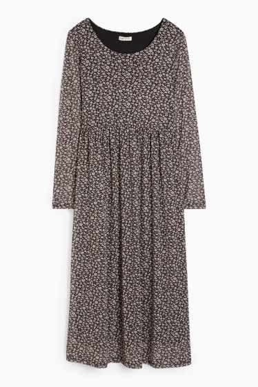 Dona - Vestit de maternitat - de flors - negre/blanc