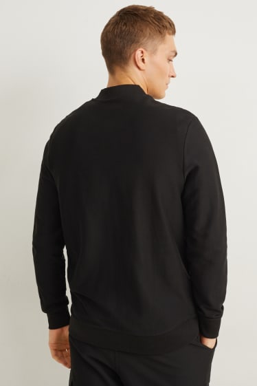 Men - Zip-through sweatshirt - black