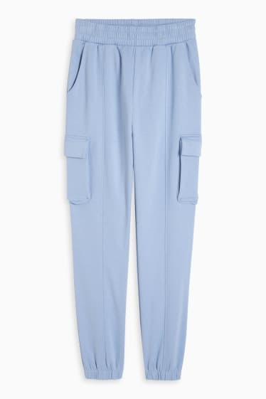 Femmes - CLOCKHOUSE - pantalon de jogging cargo - bleu clair