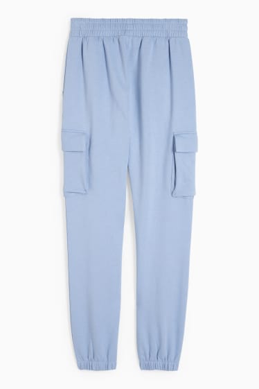 Femmes - CLOCKHOUSE - pantalon de jogging cargo - bleu clair