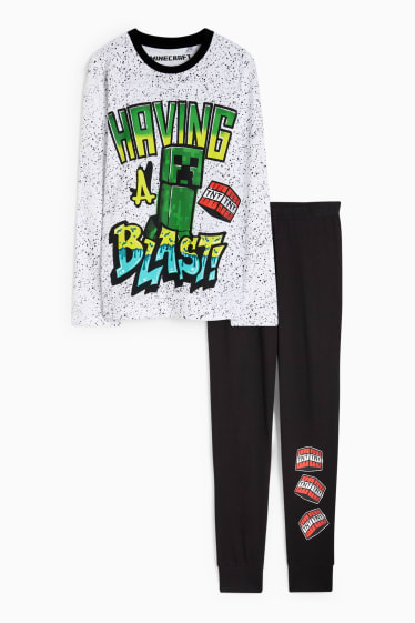 Children Boys - Minecraft - pyjamas - 2 piece - white