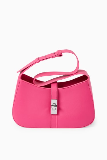 Damen - Schultertasche - Lederimitat - pink
