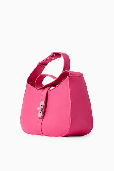 Damen - Schultertasche - Lederimitat - pink