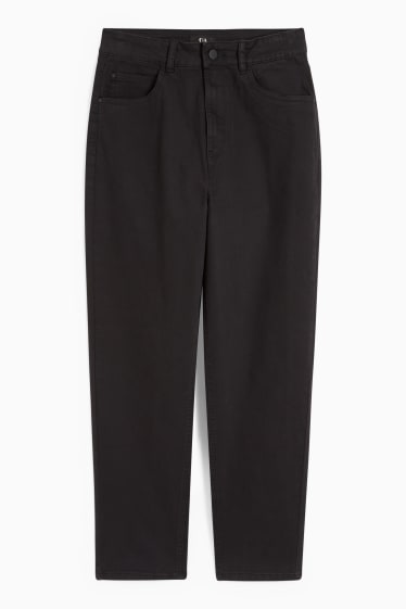 Donna - Mom jeans - vita alta - nero