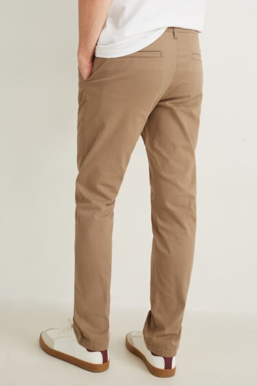 Uomo - Pantaloni chino - regular fit - marrone chiaro