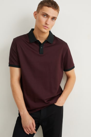 Herren - Poloshirt - bordeaux