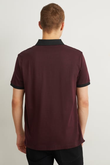 Herren - Poloshirt - bordeaux
