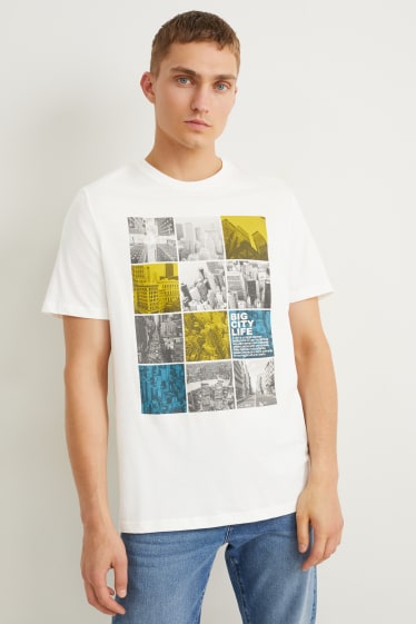 Hommes - T-shirt - blanc crème