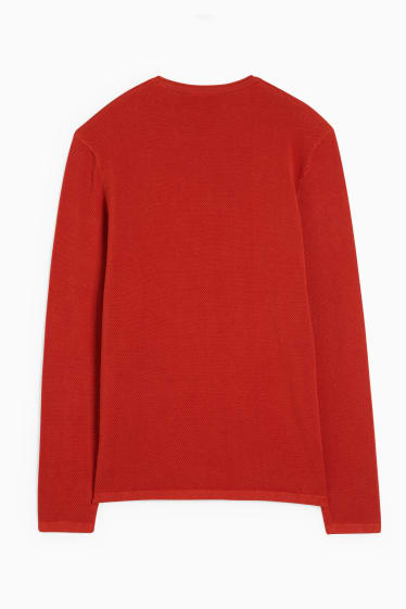 Hommes - Pull - orange foncé