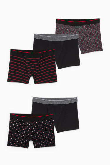 Hommes - Lot de 5 - boxers - noir