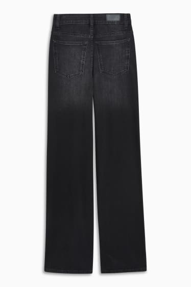 Women - CLOCKHOUSE - wide leg jeans - high waist - black