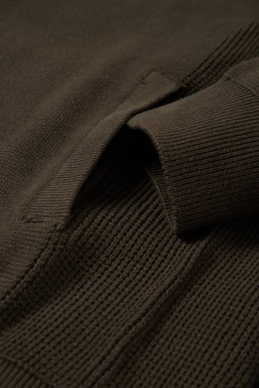 Herren - Strickjacke - dunkelgrün