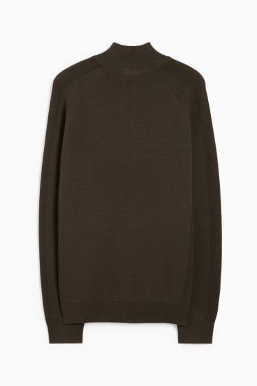 Herren - Strickjacke - dunkelgrün