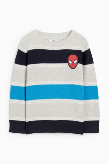 Nen - Spiderman - jersei - de ratlles - blau fosc